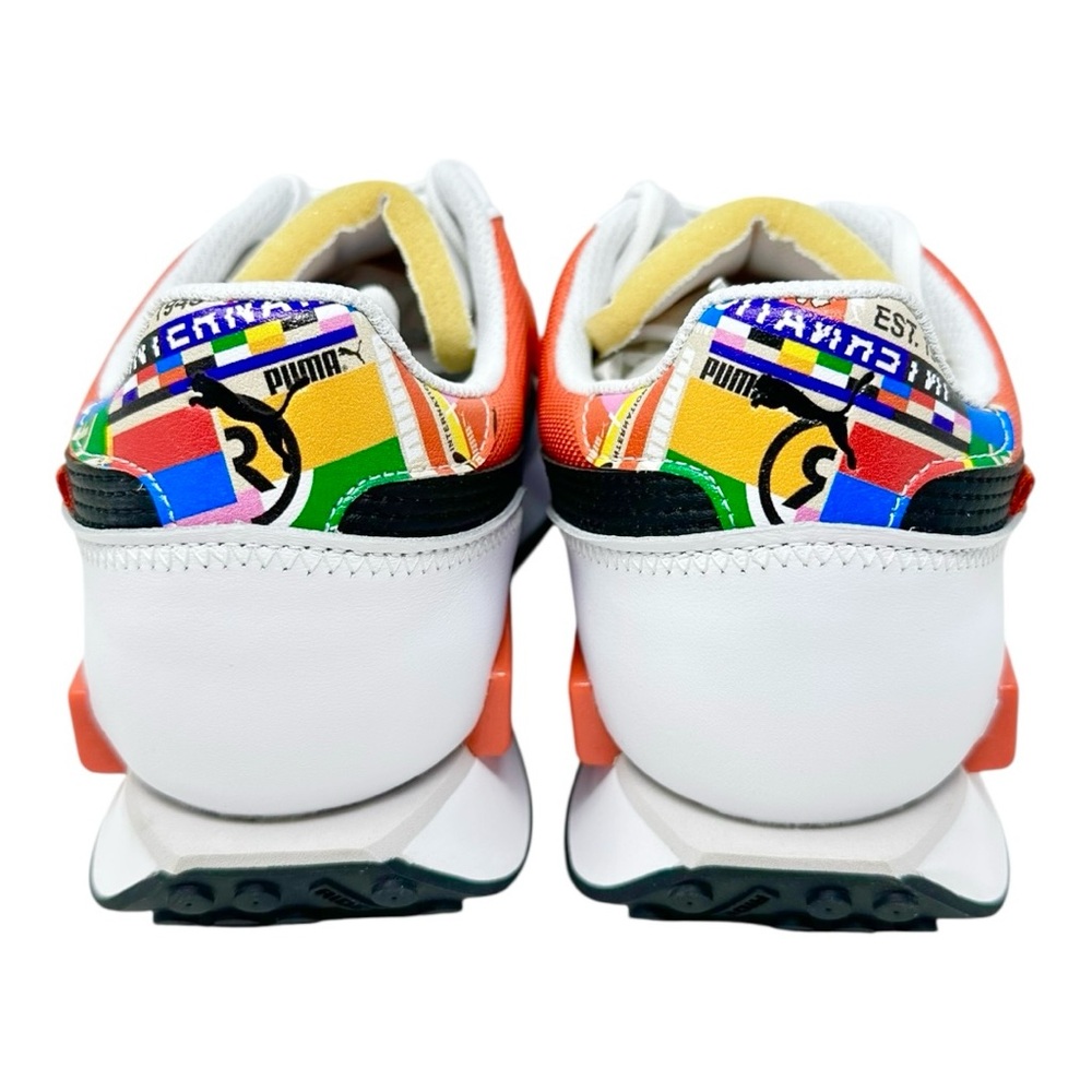 Puma Men’s Future Rider INTL Game 37597101 White/Tigerlily Size 10 - Picture 4 of 9
